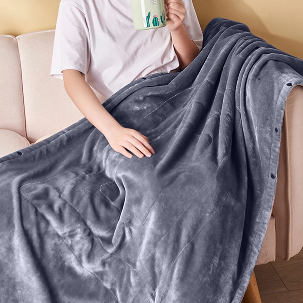 USB Heated Electric Blanket – 39×31" Flannel Fast-Warming Blanket for Home & Office.