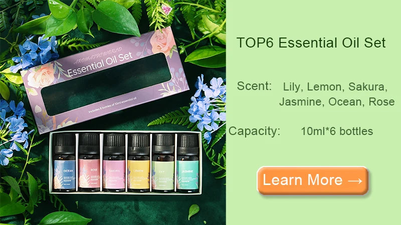 KINSCOTER Flame Aroma Diffuser – Ultrasonic Cool Mist Humidifier.