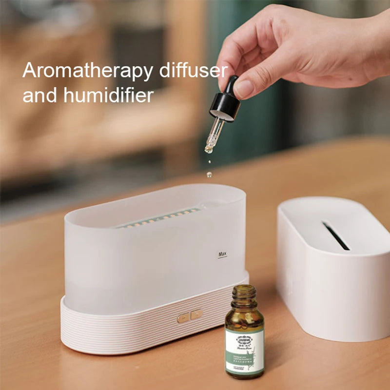 KINSCOTER Flame Aroma Diffuser – Ultrasonic Cool Mist Humidifier.