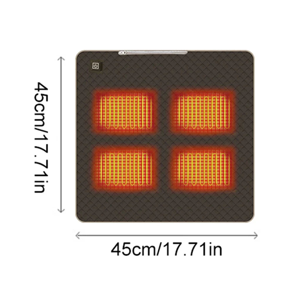 USB Heated Electric Blanket – 39×31" Flannel Fast-Warming Blanket for Home & Office.