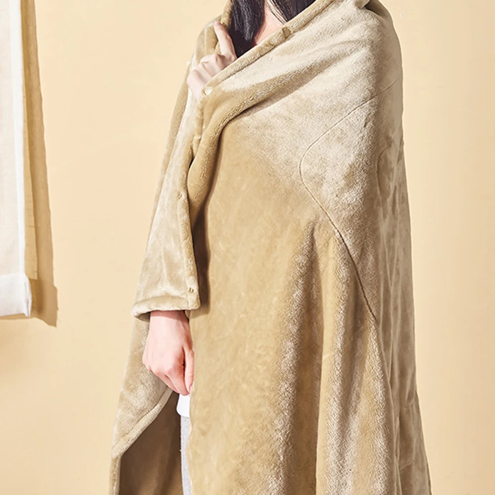 USB Heated Electric Blanket – 39×31" Flannel Fast-Warming Blanket for Home & Office.